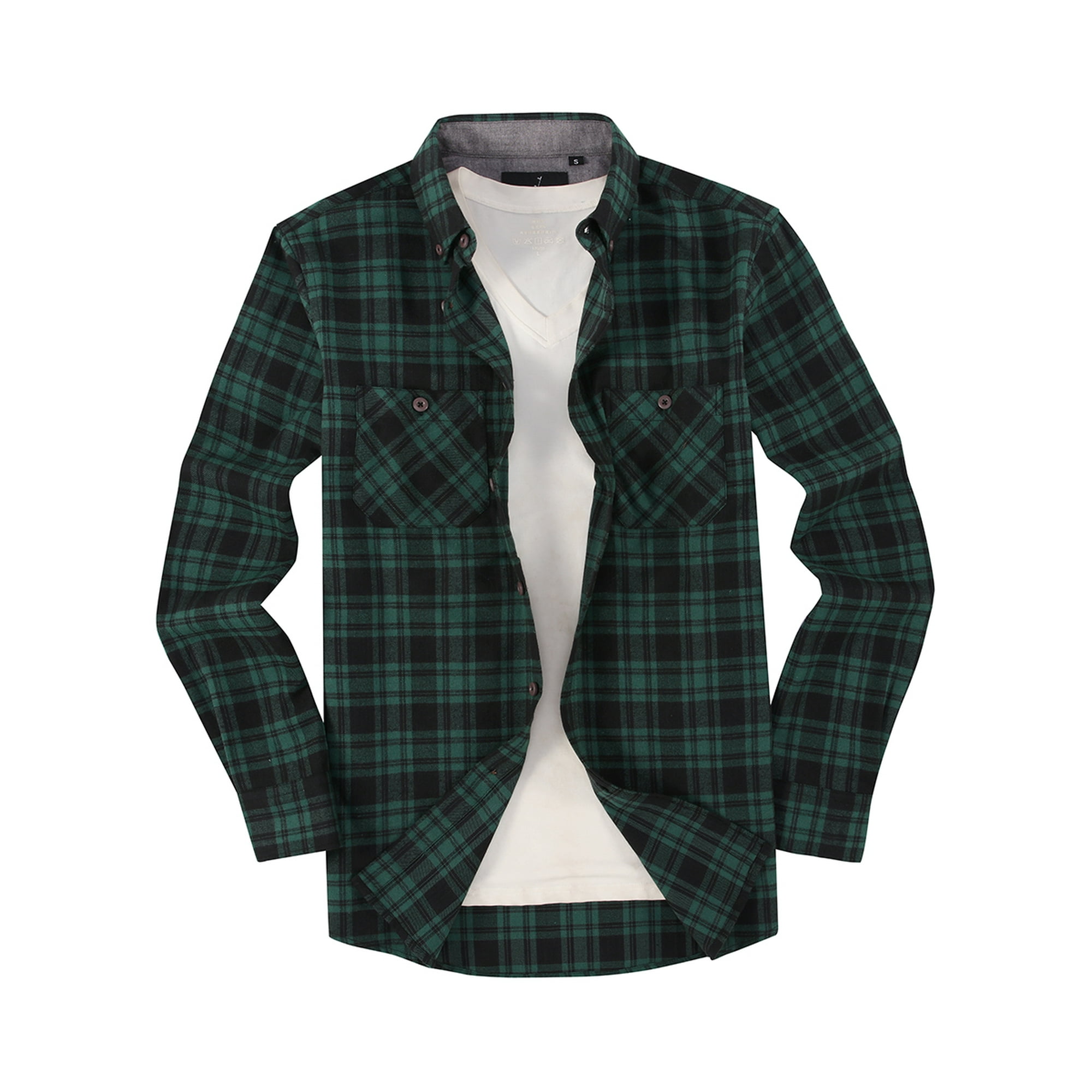 Alex Vando Mens Button Down Shirts Regular Fit Long Sleeve Casual Plaid Flannel Shirt